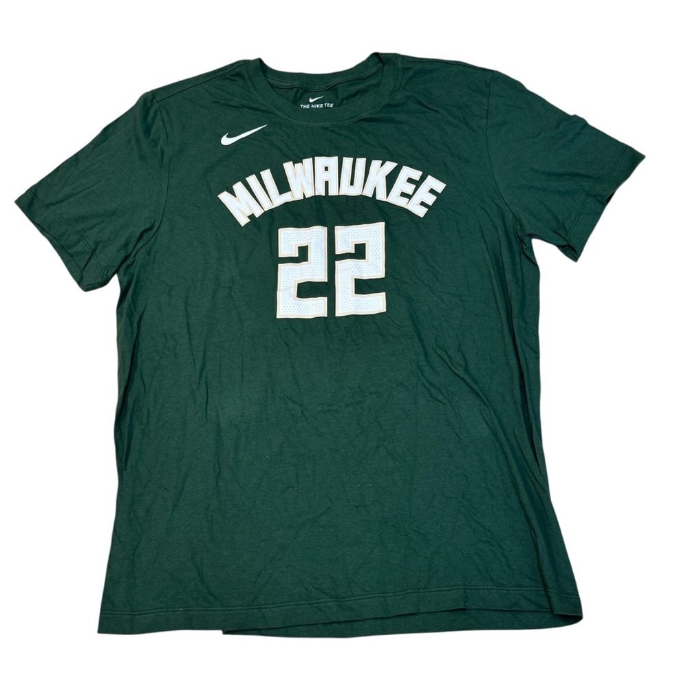 Nike NBA Milwaukee Bucks #22 Khris Middleton Men’s Green T-Shirt Size Large New